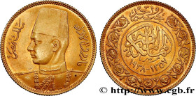 EGYPT - KINGDOM OF EGYPT - FAROUK
Type : 100 Piastres or jaune, pour le mariage de Farouk AH 1357 
Date : 1938 
Quantity minted : 5000 
Metal : gold 
...