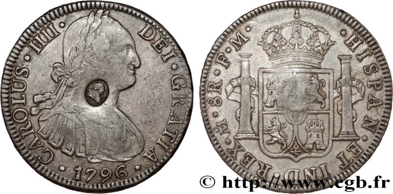 GREAT BRITAIN - GEORGE III
Type : Dollar contremarqué sur une 8 reales 1796 de M...