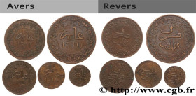 MOROCCO - HASSAN I
Type : Lot 1/4, 1/2, 1, 2 et 4 Fels Hassan I an 1310 
Date : (1892) 
Mint name / Town : Fez 
Quantity minted : - 
Metal : bronze 
E...