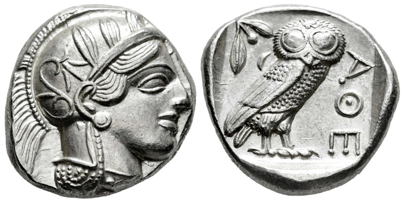 Attica. Tetradrachm. 454-404 BC. Athens. (Gc-2526). (Sng Cop-31). Anv.: Head of ...