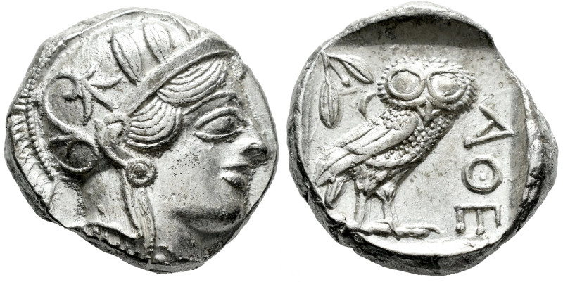 Attica. Tetradrachm. 454-404 BC. Athens. (Gc-2526). (Sng Cop-31). Anv.: Head of ...