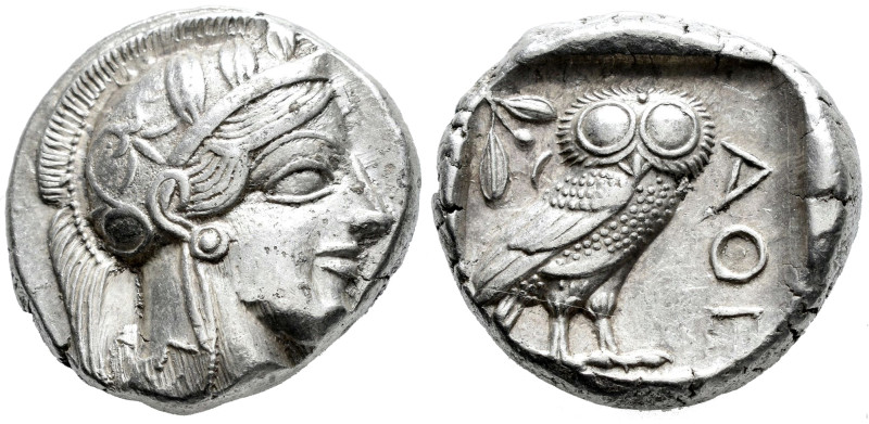 Attica. Tetradrachm. 454-404 BC. Athens. (Gc-2526). (Sng Cop-31). Anv.: Head of ...