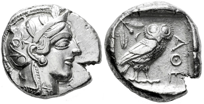 Attica. Tetradrachm. 454-404 BC. Athens. (Gc-2526). (Sng Cop-31). Anv.: Head of ...