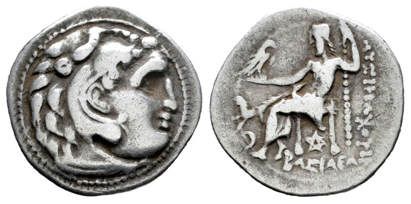Kingdom of Macedon. Lysimachos. Drachm. 305-281 BC. Kolophon. (Price-1840). (Mül...