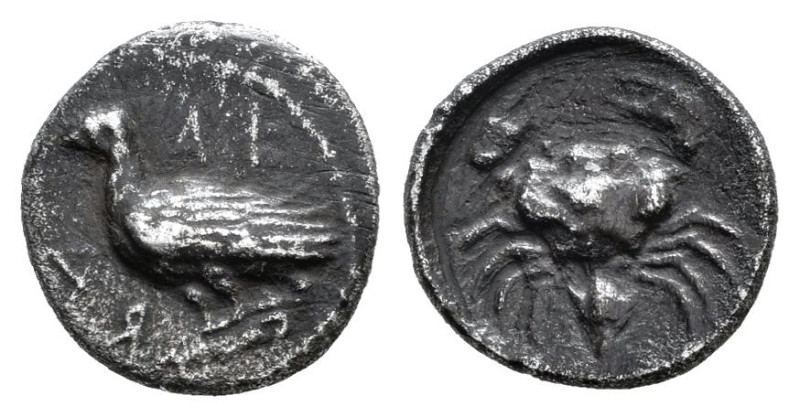 Sicily. Akragas. Litra. 471-430 BC. (Hgc-2, 121). Anv.: Eagle standing left on I...