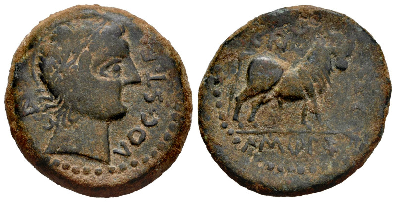 Kastilo-Castulo. Half unit. 180 BC. Cazlona (Jaén). (Abh-728). Anv.: CN. VOC. S....