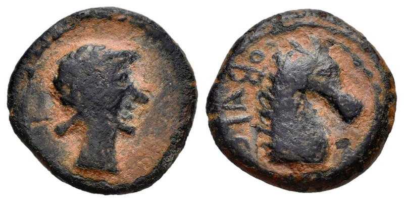 Obulco. Cuadrante. 220-20 BC. Porcuna (Jaén). (Abh-1856). Anv.: Head of Apollo r...