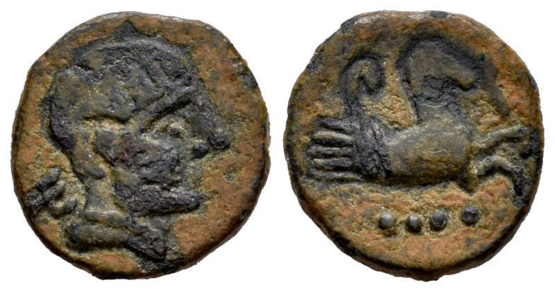 Titiakos. Sextans. 120-20 BC. Tricio (La Rioja). (Abh-2400). (Acip-1892). Anv.: ...