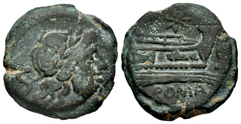 Anonymous. Half unit. 169-158 BC. Rome. Star Series. (Craw-196/2). (Sydenham-264...