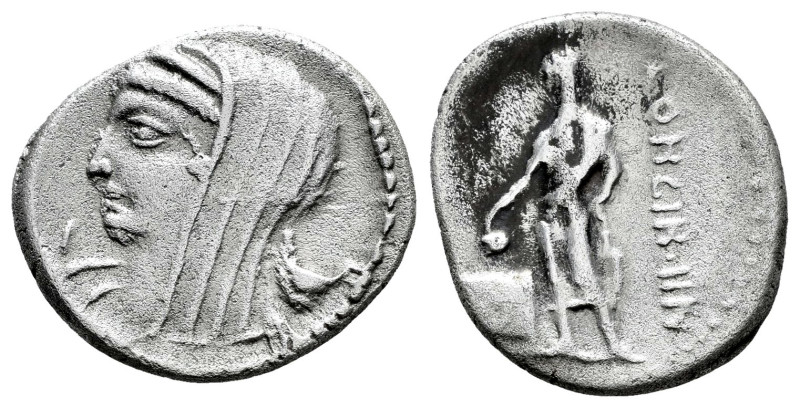 Cassius. L. Cassius Longinus. Denarius. 55 BC. Rome. (Ffc-561). (Craw-413/1). (C...