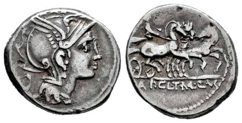 Claudia. Appius Claudius Pulcher. Denarius. 110-109 BC. Rome. (Ffc-564). (Craw-2...
