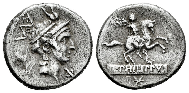 Marcius. L. Marcius Philippus. Denarius. 113-112 BC. Central Italy. (Ffc-852). (...