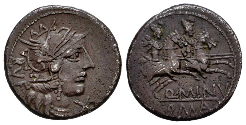 Minucius. Q. Minucius Rufus. Denarius. 122 BC. Auxiliary mint of Rome. (Ffc-920)...