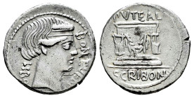 Scribonius. L. Scribonius Libo. Denarius. 62 BC. Rome. (Ffc-1102). (Craw-416/1a). (Cal-1248). Anv.: BON. EVENT before diademed head of Bonus Eventus r...