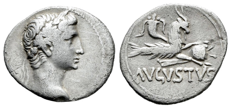 Augustus. Denarius. 27 BC. Uncertain mint. (Ffc-17). (Ric-541). (Cal-811). Anv.:...
