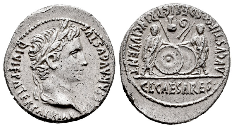 Augustus. Denarius. 7-6 BC. Rome. (Ric-207). (Bmcre-433). (Rsc-43c). Anv.: CAESA...