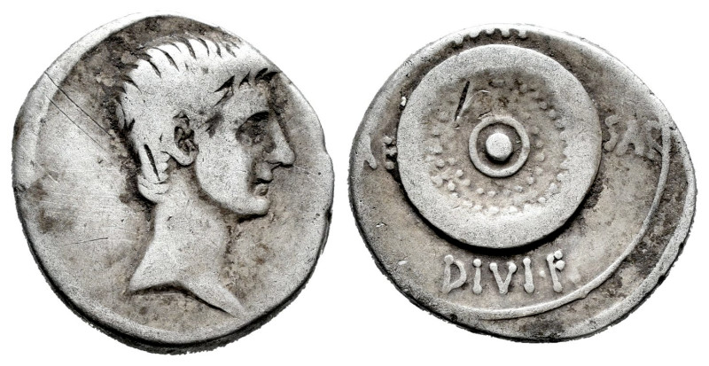 Augustus. Denarius. 31 BC. Mint in Northern Italy or travelling with Octavian in...