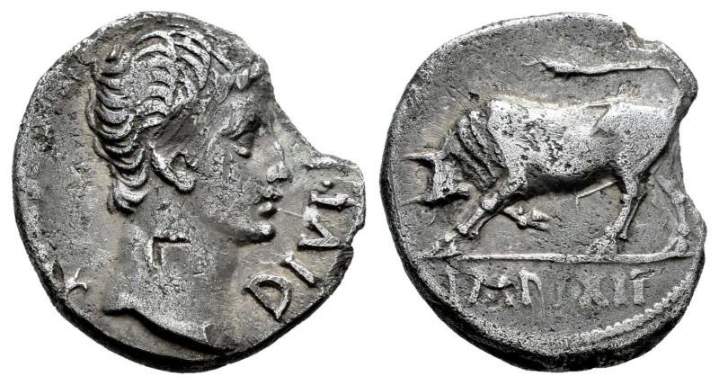 Augustus. Denarius. 11-10 BC. Lugdunum. (Ffc-122). (Ric-178b). (Cal-841). Anv.: ...
