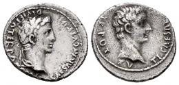 Augustus and Tiberius. Denario. 13-14 AD. Lugdunum. (Spink-1737). (Ric-226). (Se...