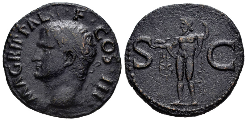 Agrippa. Unit. 37-41 AD. Rome. (Ric-I 58). (Bmcre-161). Anv.: M AGRIPPA L F COS ...