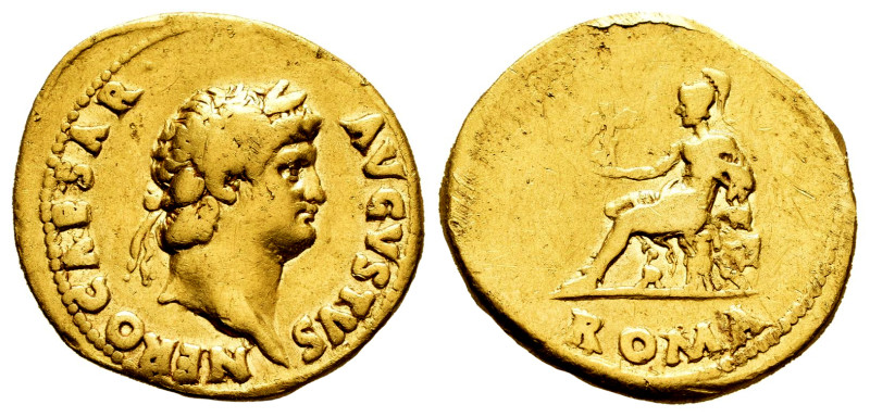 Nero. Aureus. 64-65 AD. Rome. (Ric-I 54). (Bmcre-81). (C-257). Anv.: NERO CAESAR...