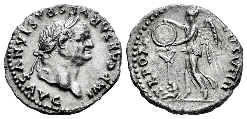 Vespasian. Denarius. 79 AD. Rome. (Ric-II 1.1068). (Bmcre-246). (Rsc-552). Anv.:...