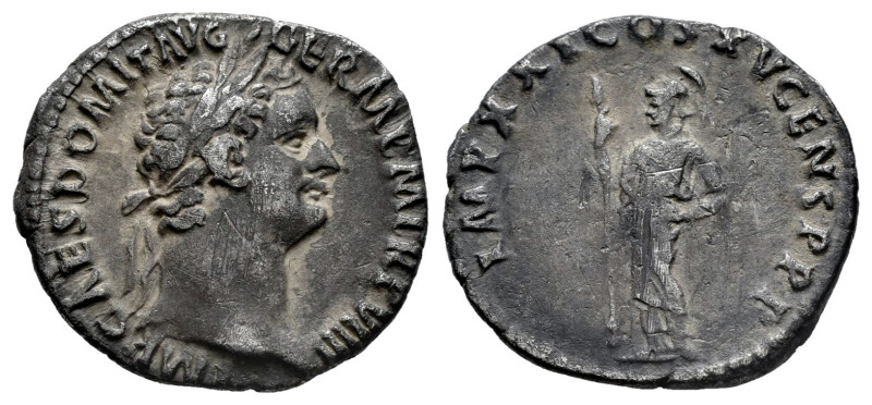 Domitian. Denarius. 81-96 AD. Rome. (Ric-677). Rev.: MP XXI COS XIIII CENS P P P...