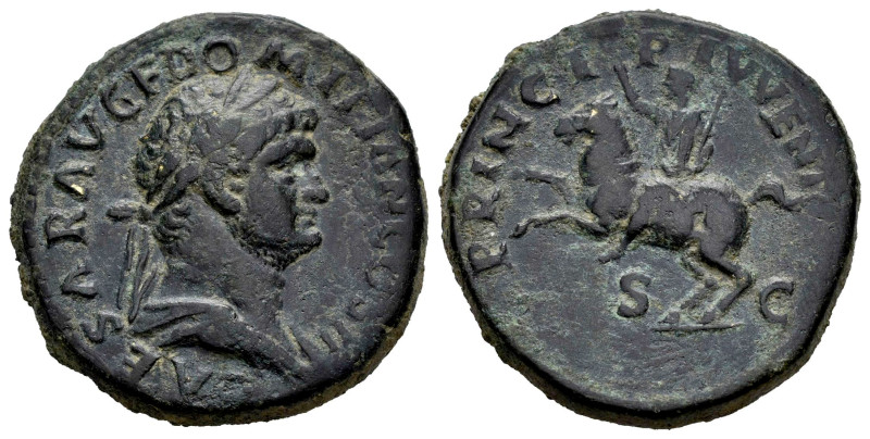 Domitian. Dupondius. 73-74 d.C. Rome. (Ric-II 1.662). (Bmcre-686). Anv.: CAESAR ...