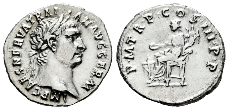Trajan. Denarius. 101-102 AD. Rome. (Ric-57 var). (Bmcre-130 var). (Rsc-239 var)...