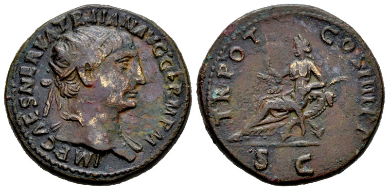 Trajan. Dupondius. 100 AD. Rome. (Ric-II 411). (Woytek-67a). (Bmcre-736). Anv.: ...