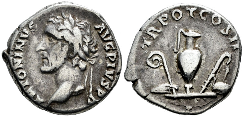 Antoninus Pius. Denarius. 138-161 AD. Rome. (Ric-III 46 var.). (Rsc-836). Anv.: ...