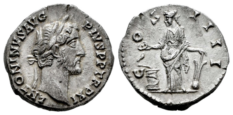 Antoninus Pius. Denarius. 148-149 AD. Rome. (Ric-167). (Bmcre-622). (Rsc-280). A...