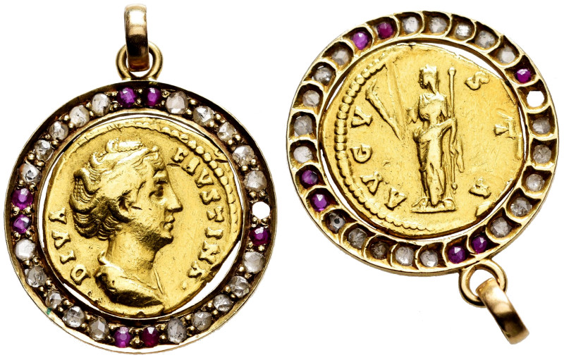 Diva Faustina. Aureus. 141-161 AD. Rome. (Ric-III 357a). (Bmcre-403). (Cal-1758b...