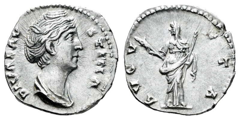 Diva Faustina. Denarius. 141 AD. Rome. (Ric-356). (Bmcre-399). (Rsc-96). Anv.: D...