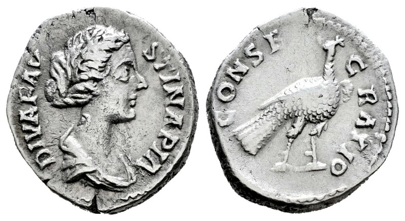 Diva Faustina. Denarius. 176-180 AD. Rome. (Ric-III 744). (Bmcre-416). (Rsc-71a)...