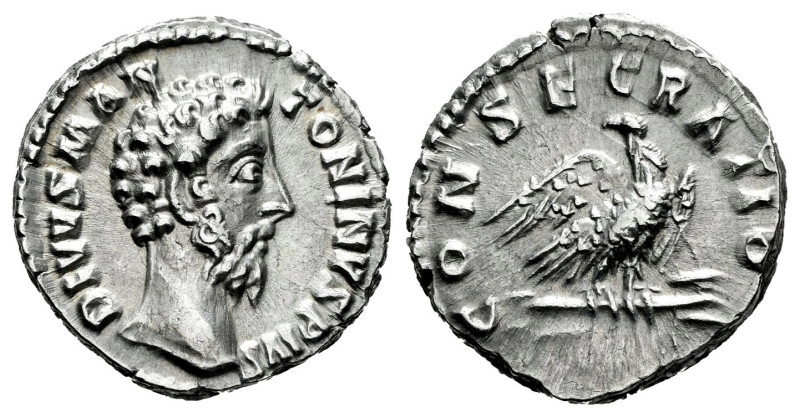 Divus Marcus Aurelius. Denarius. 180 AD. Rome. (Spink-5972). (Ric-269, Commodus)...