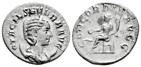 Otacilia Severa. Antoninianus. 246-248 AD. Rome. (Ric-125c). (Seaby-4). Rev.: CONCORDIA AVGG, Concordia seated to left, holding patera and double corn...