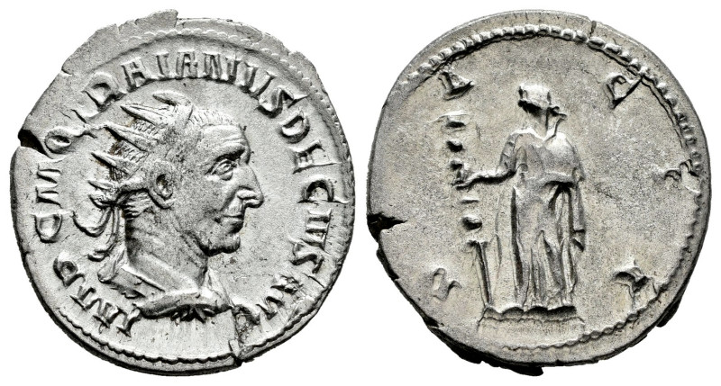 Trajan Decius. Antoninianus. 249-251 AD. Rome. (Ric-IV 12b var). (Rsc-16 var). A...