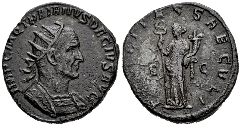 Trajan Decius. Double sestertius. 249-251 AD. Rome. (Ric-IV 115a). (Banti-9). An...