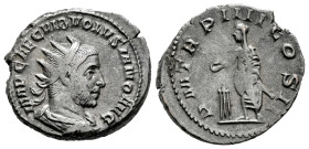 Volusian. Antoninianus. 251-253 AD. Rome. (Ric-141). Anv.: IMP CAE C VIB VOLVSIANO AVG, radiate, draped and cuirassed bust right. Rev.: P M TR P IIII ...