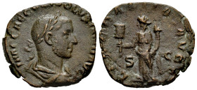 Volusian. Sestertius. 251-253 AD. Rome. (Ric-IV 254a). (Banti-13). Anv.: IMP CAE C VIB VOLVSIANO AVG. Laureate, draped, and cuirassed bust right. Rev....