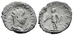 Aemilian. Antoninianus. 253 AD. Rome. (Ric-2b). (Rsc-10). Ag. 2,61 g. Scarce. Choice F. Est...90,00. 

Spanish Description: Aemiliano. Antoniniano. ...