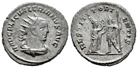 Valerian I. Antoninianus. 255-256 AD. Samosata. (Ric-V 1,287). (Mir-1685e). (Rsc-189). Anv.: IMP C P LIC VALERIANVS P F AVG. Radiate, draped and cuira...