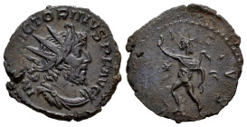 Victorinus. Antoninianus. 270-271 AD. Trier. (Ric-V 2.114). Anv.: IM(P C V)ICTORINVS P F AVG, radiate, draped and cuirassed bust to right. Rev.: (INV)...