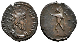 Victorinus. Antoninianus. 268-270 AD. Trier. (Ric-114). Anv.: IMP C VICTORINVS P F AVG, radiate, draped and cuirassed bust right. Rev.: INVICTVS, Sol ...