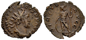 Tetricus I. Antoninianus. 273 AD. Trier. (Ric-V 2.148). Anv.: IMP C TETRICVS P F AVG, radiate, draped and cuirassed bust to right. Rev.: VIRTVS AVGG, ...