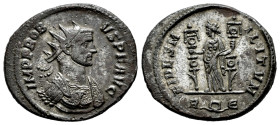 Probus. Antoninianus. 276-282 AD. Rome. (Ric-V 2.170 var). Anv.: PROBVS P F AVG, radiate and cuirassed bust to right. Rev.: FIDES MILITVM, Fides stand...