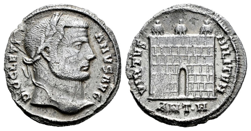 Diocletian. Argenteus. 297 AD. Antioch. (Ric-VI 37a var). Anv.: DIOCLETIANVS AVG...