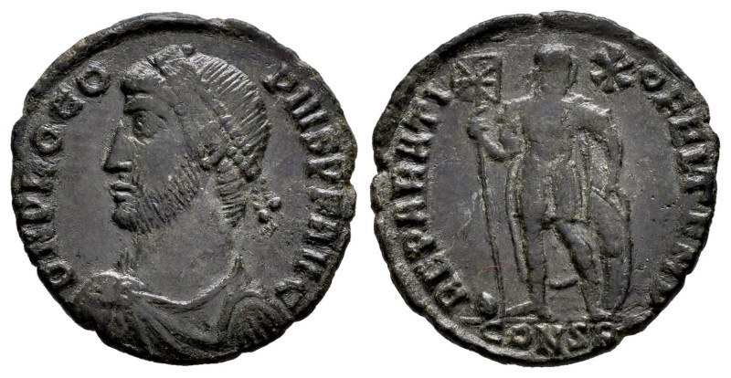 Procopio. Follis. 365-366 AD. Constantinople. (Ric-IX 17a). Anv.: D N PROCOPIVS ...