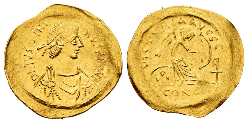 Justinian I. Semissis. 518-527 AD. Constantinople. (Sear-57). (MIB-4). Anv.: D N...